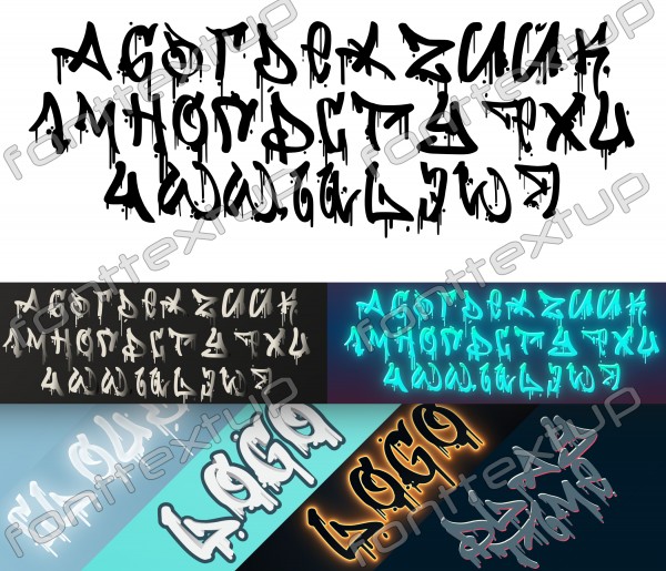 Кириллический граффити шрифт